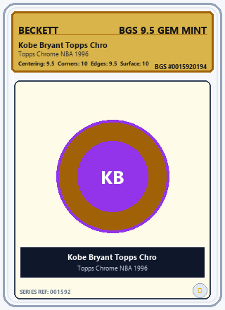 Kobe Bryant Topps Chrome Rookie #138